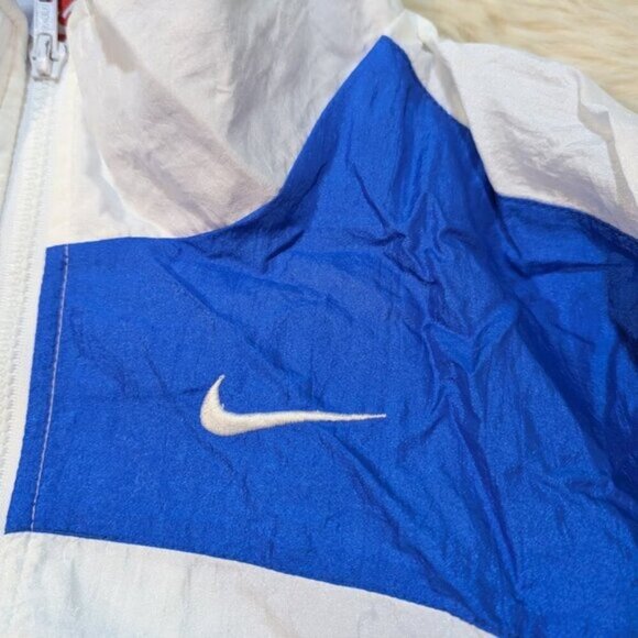 Vintage Nike White Label Branded Windbreaker Blue and White Men Size Medium - Picture 11 of 13